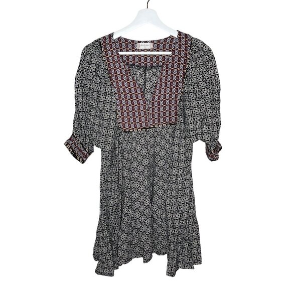 Altard State Top Womens Tunic Blouse Boho Peasant Size Extra Small Puff Sleeve - Picture 1 of 13